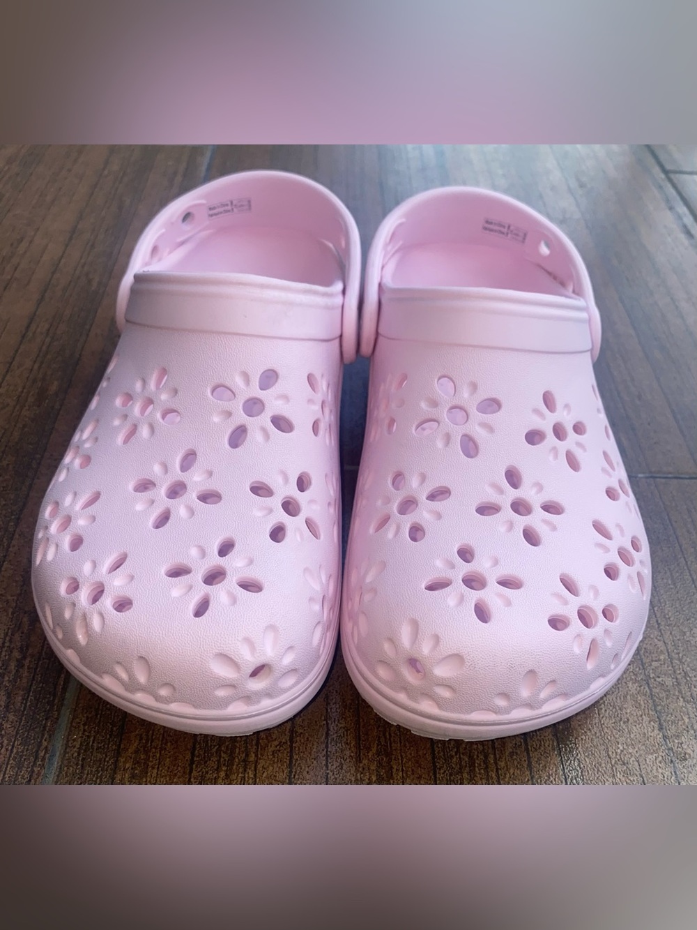 CROCS Kids Pink Floral Clogs - Picture 12 of 12